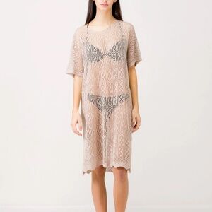 Diamond Lace Cover Up - Champagne